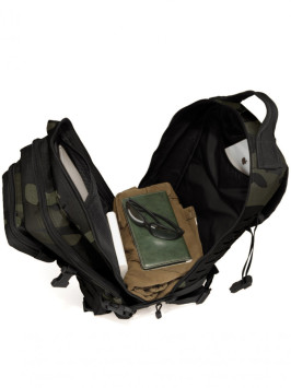 Рюкзак мужской тактический Snoburg SN5777 черный камуфляж