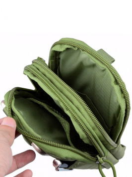 Поясная тактическая сумка на ремень Snoburg SN440016 зеленая