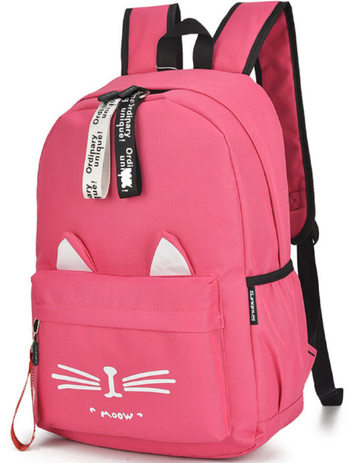 Рюкзак для девочки с ушками Snoburg алый