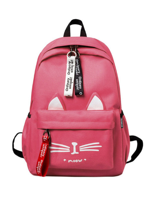 Рюкзак для девочки с ушками Snoburg алый