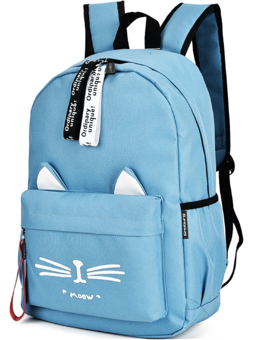 Рюкзак для девочки с ушками Snoburg голубой