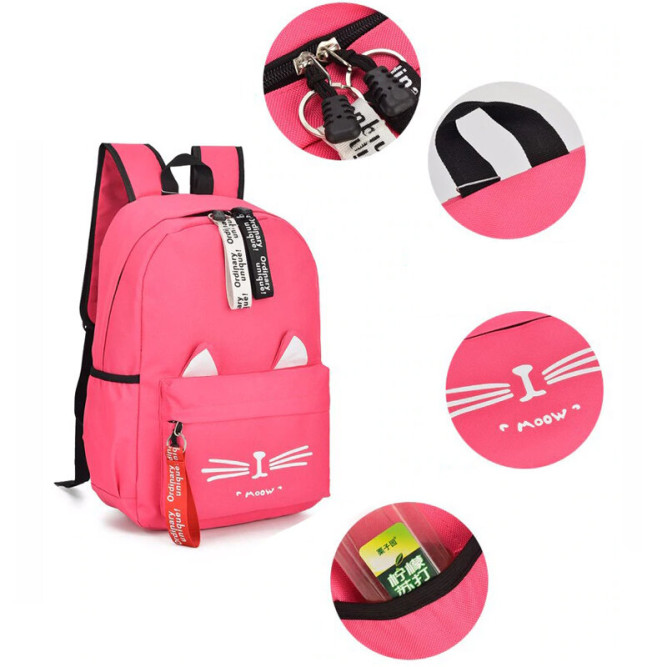 Рюкзак для девочки с ушками Snoburg розовый