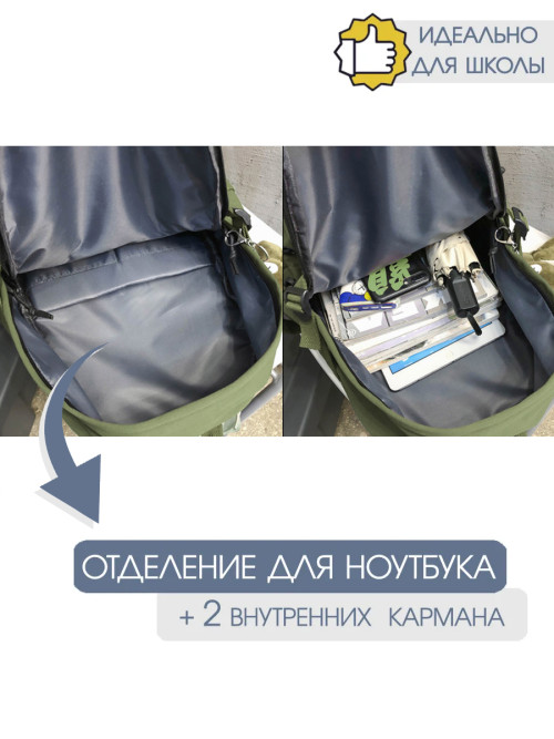 Рюкзак женский Snoburg SN300 зеленый