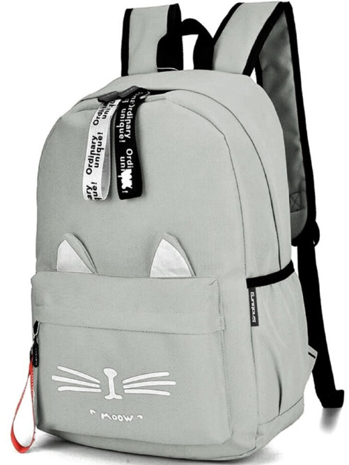 Рюкзак для девочки с ушками Snoburg серый