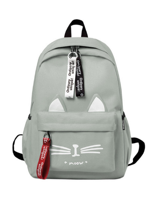 Рюкзак для девочки с ушками Snoburg серый