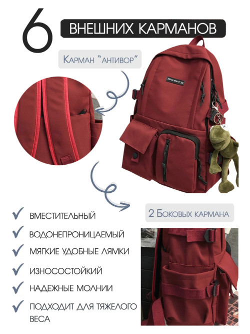 Рюкзак женский Snoburg SN300 красный