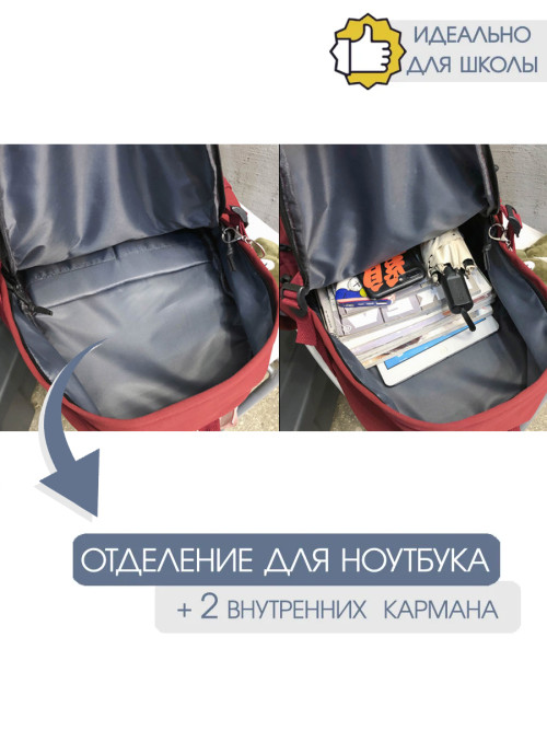 Рюкзак женский Snoburg SN300 красный