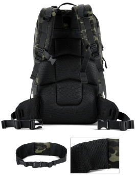 Рюкзак мужской тактический Snoburg SN8827 черный камуфляж
