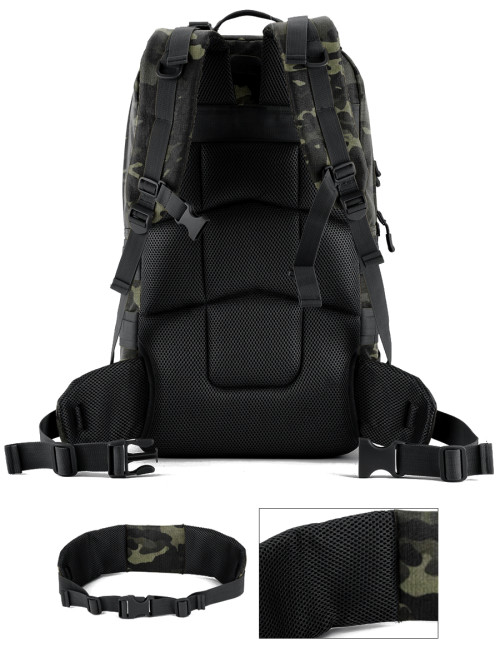 Рюкзак мужской тактический Snoburg SN8827 черный камуфляж