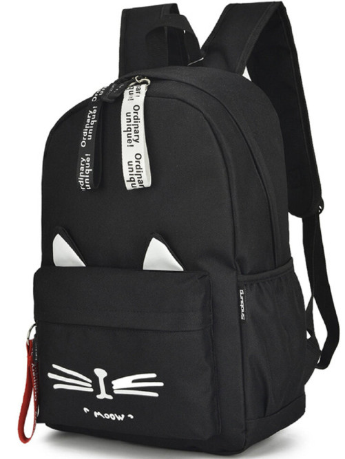 Рюкзак для девочки с ушками Snoburg черный