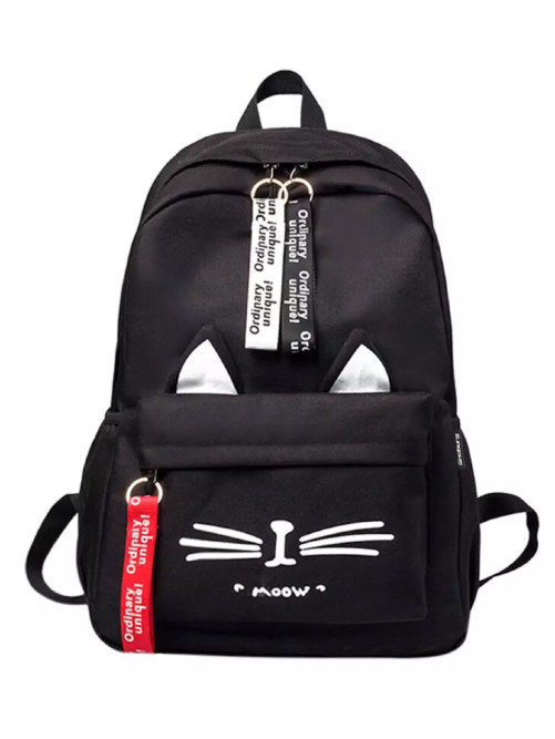 Рюкзак для девочки с ушками Snoburg черный