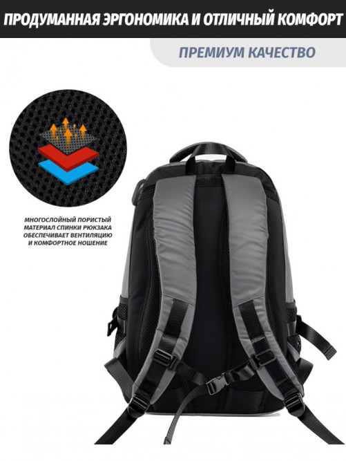 Мужской рюкзак Snoburg sport серый