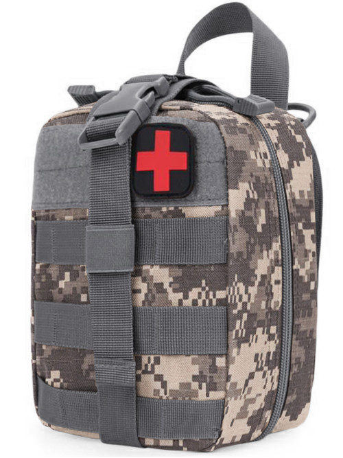 Тактическая аптечка подсумок Snoburg SNMED008 серый камуфляж пиксель
