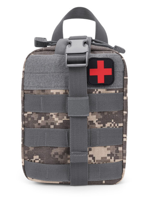 Тактическая аптечка подсумок Snoburg SNMED008 серый камуфляж пиксель