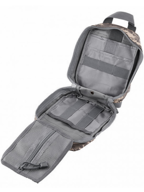 Тактическая аптечка подсумок Snoburg SNMED008 серый камуфляж пиксель