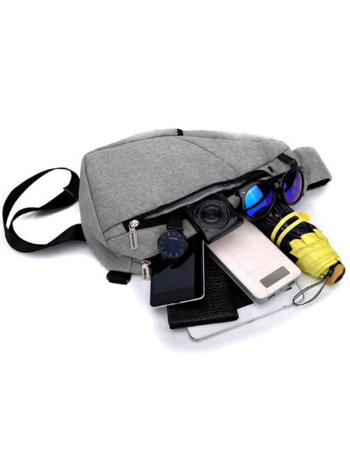 Однолямочный рюкзак Snoburg 404 серый