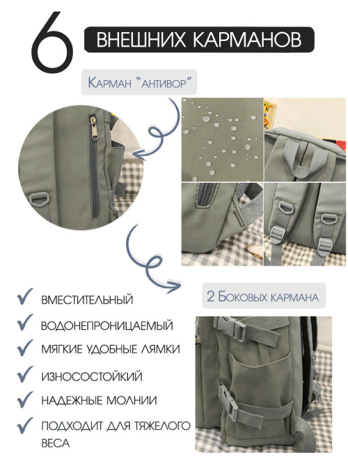 Рюкзак женский Snoburg SN301 зеленый