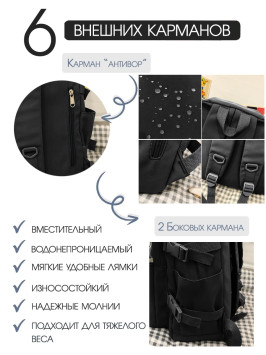 Рюкзак женский Snoburg SN301 черный