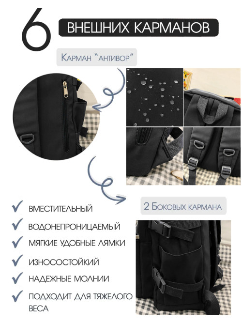 Рюкзак женский Snoburg SN301 черный