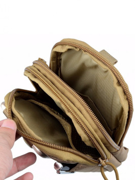 Поясная тактическая сумка на ремень Snoburg SN440016 коричневая