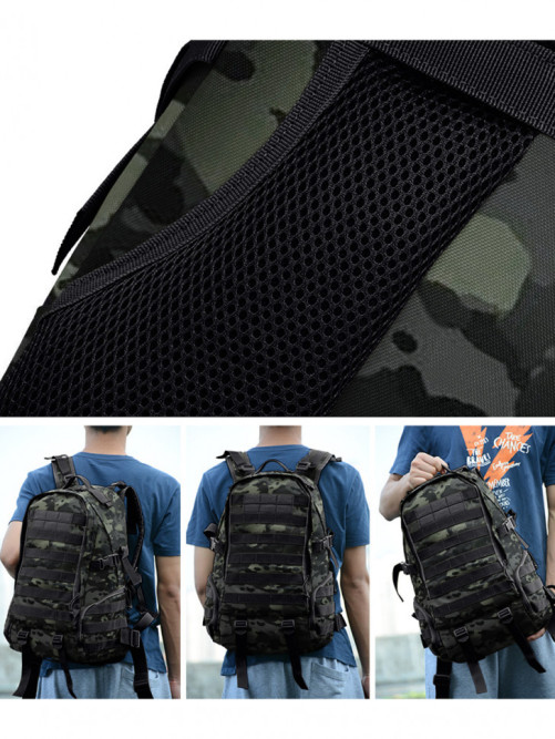 Рюкзак мужской тактический Snoburg SN028 черный камуфляж