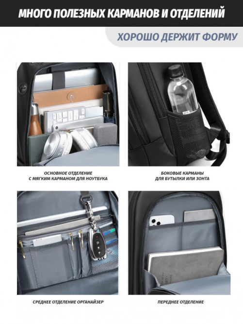 Рюкзак Snoburg 038 USB Черный