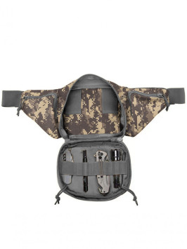 Тактическая поясная сумка Snoburg SN1925 серый камуфляж пиксель