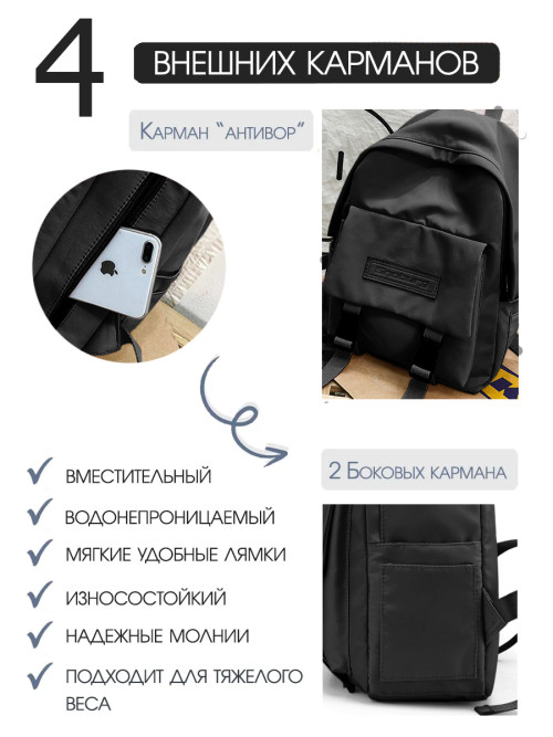 Рюкзак Snoburg Abbie черный