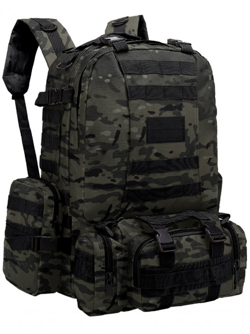 Рюкзак мужской тактический Snoburg SN002 черный камуфляж