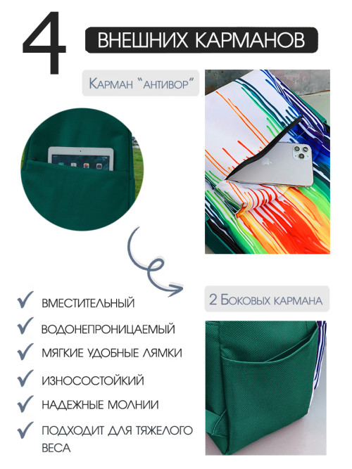 Рюкзак женский Snoburg ming зеленый