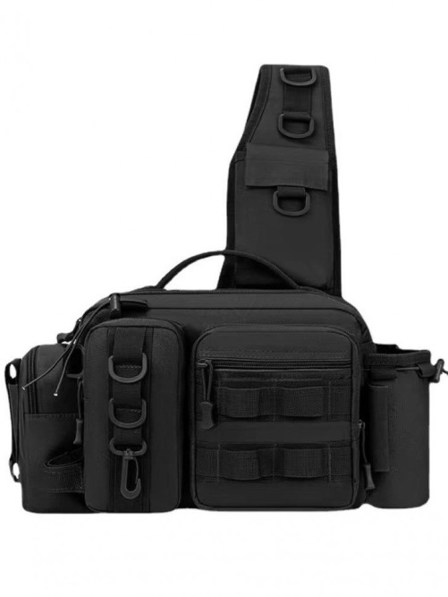 Рюкзак мужской тактический однолямочный Snoburg SN8872 черный