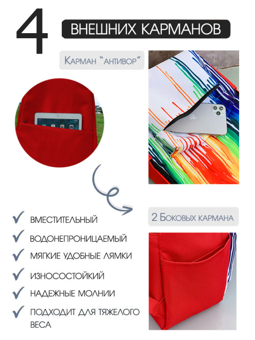 Рюкзак женский Snoburg ming красный