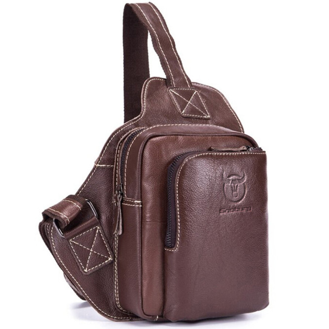 Сумка через плечо Snoburg BULL коричневая