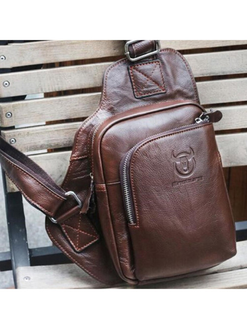 Сумка через плечо Snoburg BULL коричневая