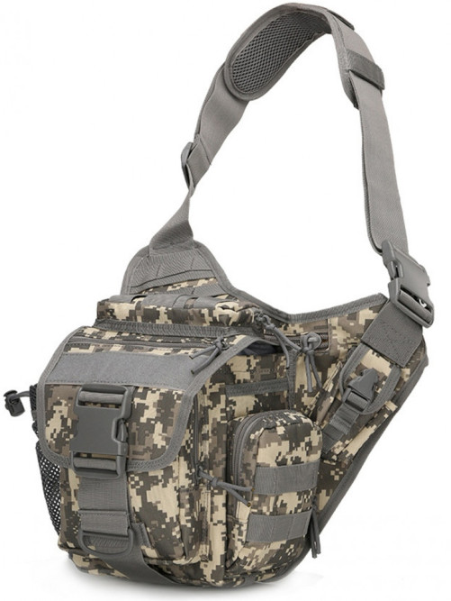 Сумка через плечо Snoburg SN6006 серый камуфляж