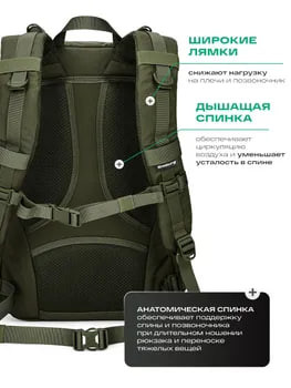 Рюкзак мужской тактический Snoburg SN820 зеленый 25 литров