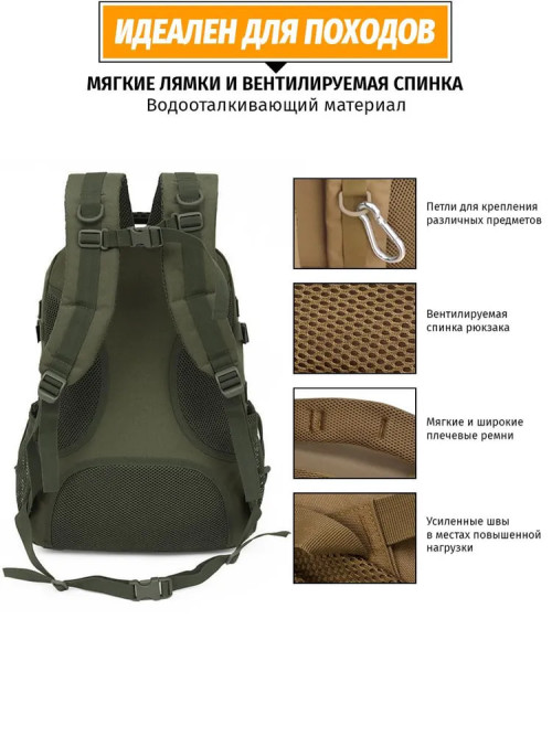 Тактический рюкзак Snoburg Heroes зеленый