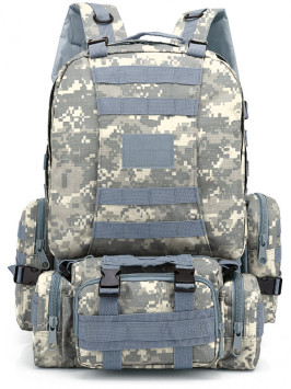 Рюкзак мужской тактический Snoburg SN002 серый камуфляж пиксель