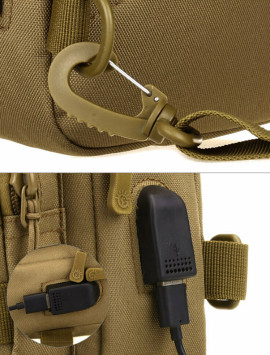 Cумка через плечо Snoburg Granta USB хаки