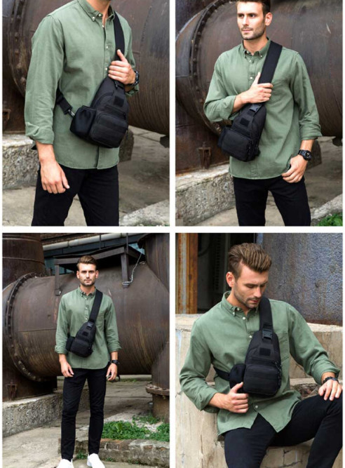 Cумка через плечо Snoburg Granta USB зеленая