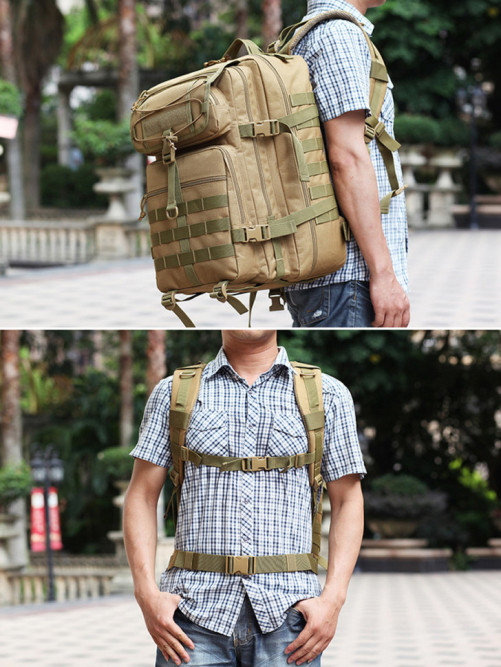 Рюкзак мужской тактический Snoburg SN138 коричневый