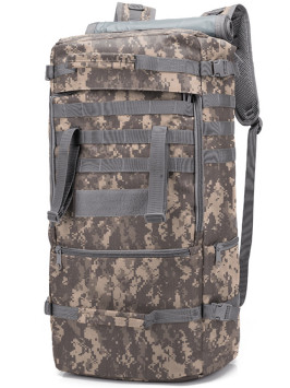 Рюкзак мужской тактический Snoburg SN069 серый камуфляж пиксель 60 литров