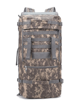 Рюкзак мужской тактический Snoburg SN069 серый камуфляж пиксель 60 литров