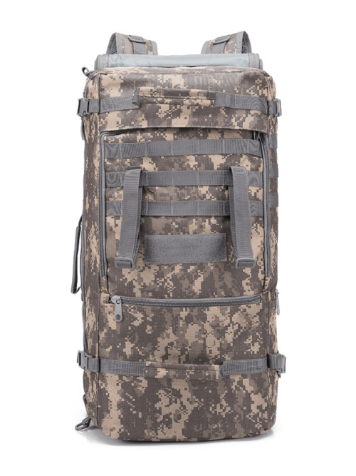 Рюкзак мужской тактический Snoburg SN069 серый камуфляж пиксель 60 литров